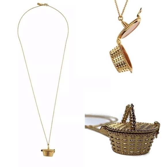 Kate Spade 🧺 Basket 12 KT Gold Plated Necklace - Picture 2 of 4
